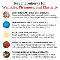 List of Ovaco Lenclos EF Ampoule key ingredients with images and text