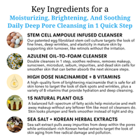 List of key ingredients for daily deep pore cleansing in one step with the Ovaco Lenclos EF Real Botanic Oileanser